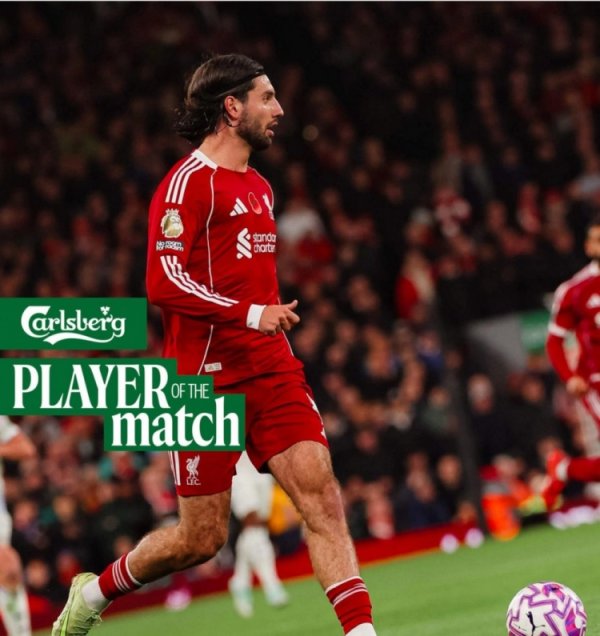 索博当选对阵维拉一役利物浦最好球员，本赛季4次当选队内最好