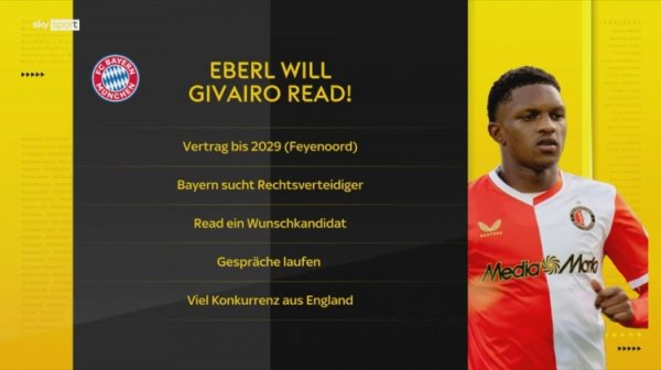 德天外：拜仁明夏前中后场齐可能引援，已构兵费耶诺德右后卫雷德